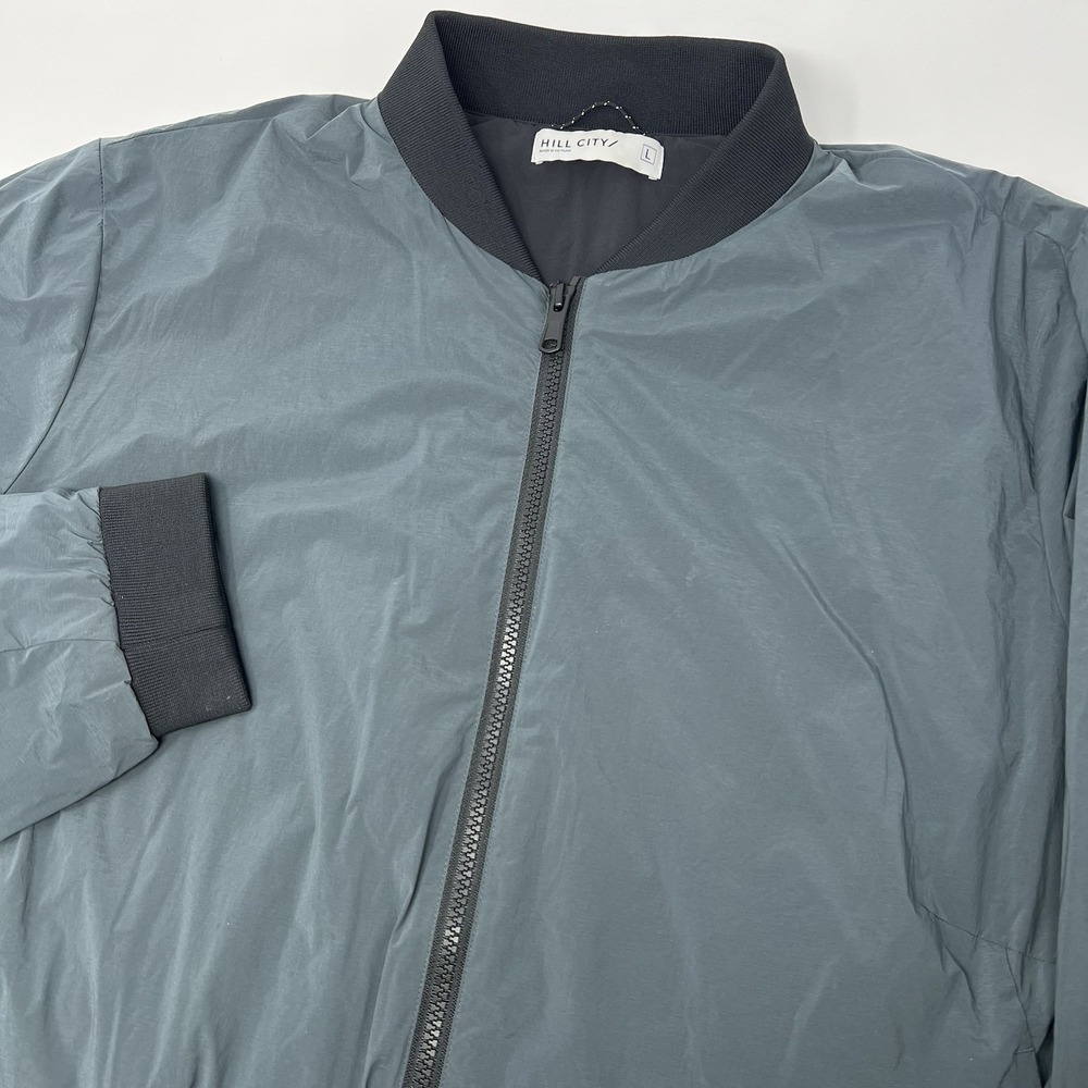 Hill City Thermal Light Bomber Jacket Men's‎ Large Gray Water Resistant
